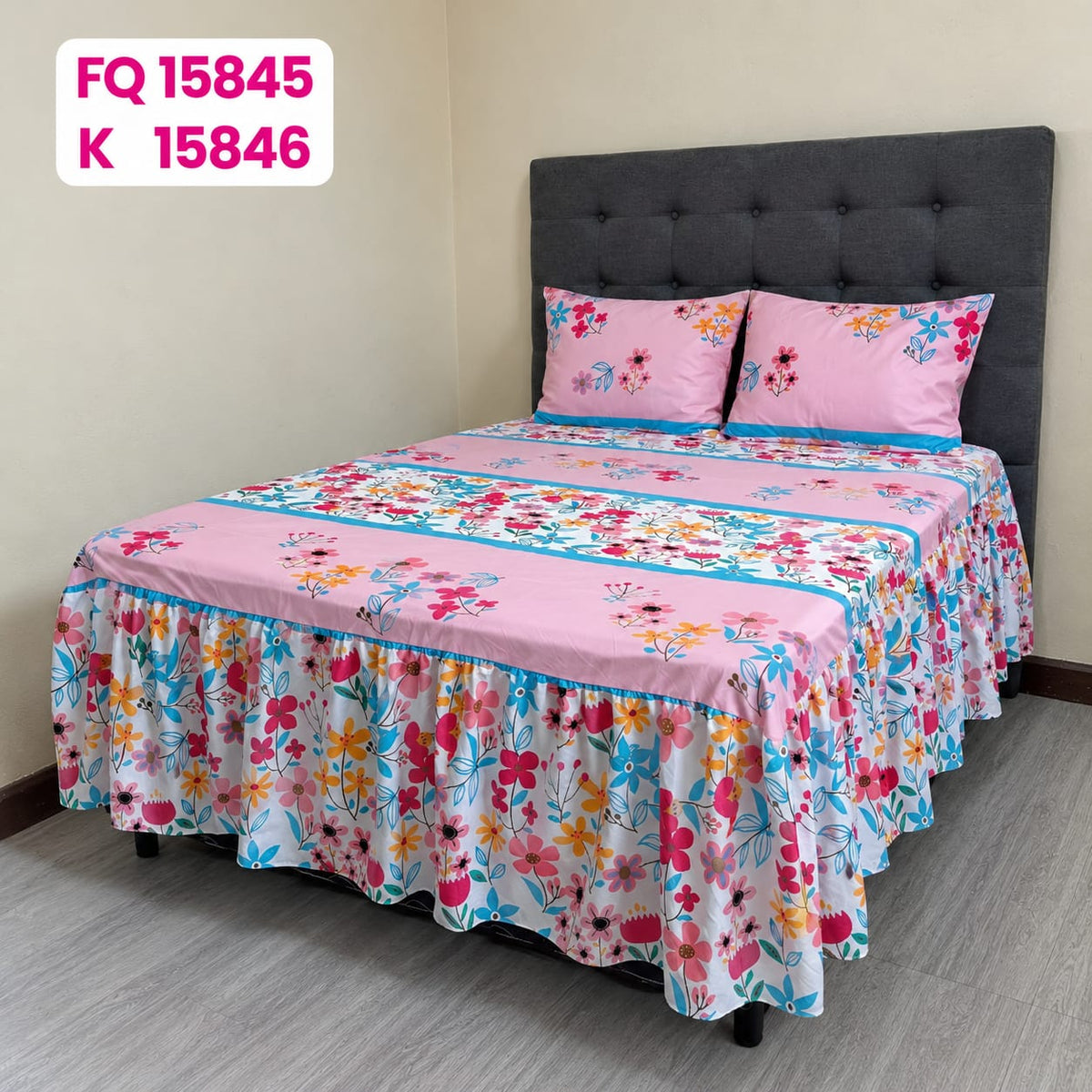 Set Cubrecama Twill 3 Piezas Rosa Floral