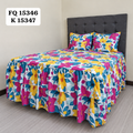 Set Cubrecama Twill Doble Vuelo Floral Multicolor + 1 Cojín