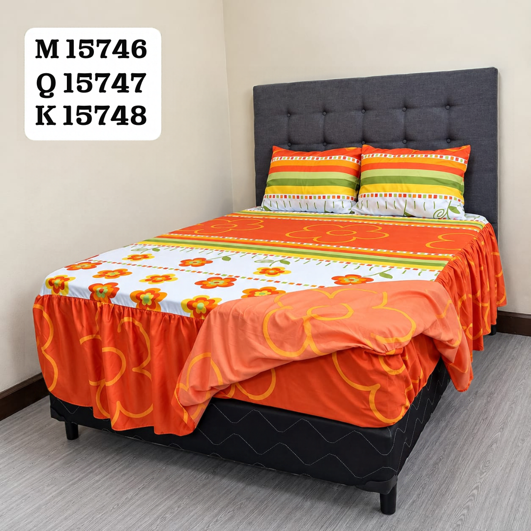 Cobertor Twill con Vuelo Naranja