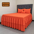 Cubrecama Pinsonic Doble Vuelo Naranja + 1 Cojín