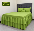 Cubrecama Pinsonic Doble Vuelo Verde + 1 Cojín